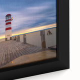 Extra large framed canvas depicting a textured, colorful European scenery in black, ideal for living room decor.