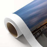 Art deco poster of a serene Hungarian landscape in pastel shades on rolled canvas, ideal for nursery wall art.