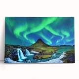 Black and white photograph of an Icelandic landscape on large stretched canvas, suitable for kitchen wall art.