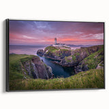 Black and white framed canvas of a vintage Irish landscape, ideal for bedroom wall art.