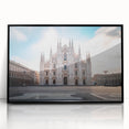Large abstract wall art of Milan scenery in muted earth tones on a framed acrylic, ideal for modern living room decor.