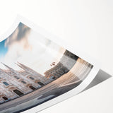 Extra large wall art featuring line art flowers in subtle hues on a rolled print, suited for large living room decor.