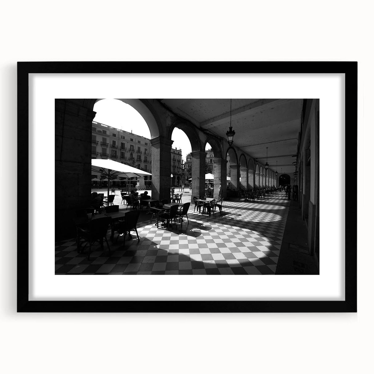 Extra large abstract art print of a colorful, textured Rome scenery on a framed canvas, ideal for living room decor.