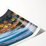 Extra large wall art featuring line art flowers in muted earth tones on a rolled print, ideal for large living room decor.