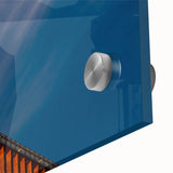 Large abstract wall art featuring a Lithuanian landscape in muted earth tones on acrylic glass.