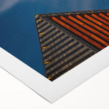 Art deco poster of a Lithuanian landscape, featuring muted earth tones on rolled canvas, suitable for dining room decor.