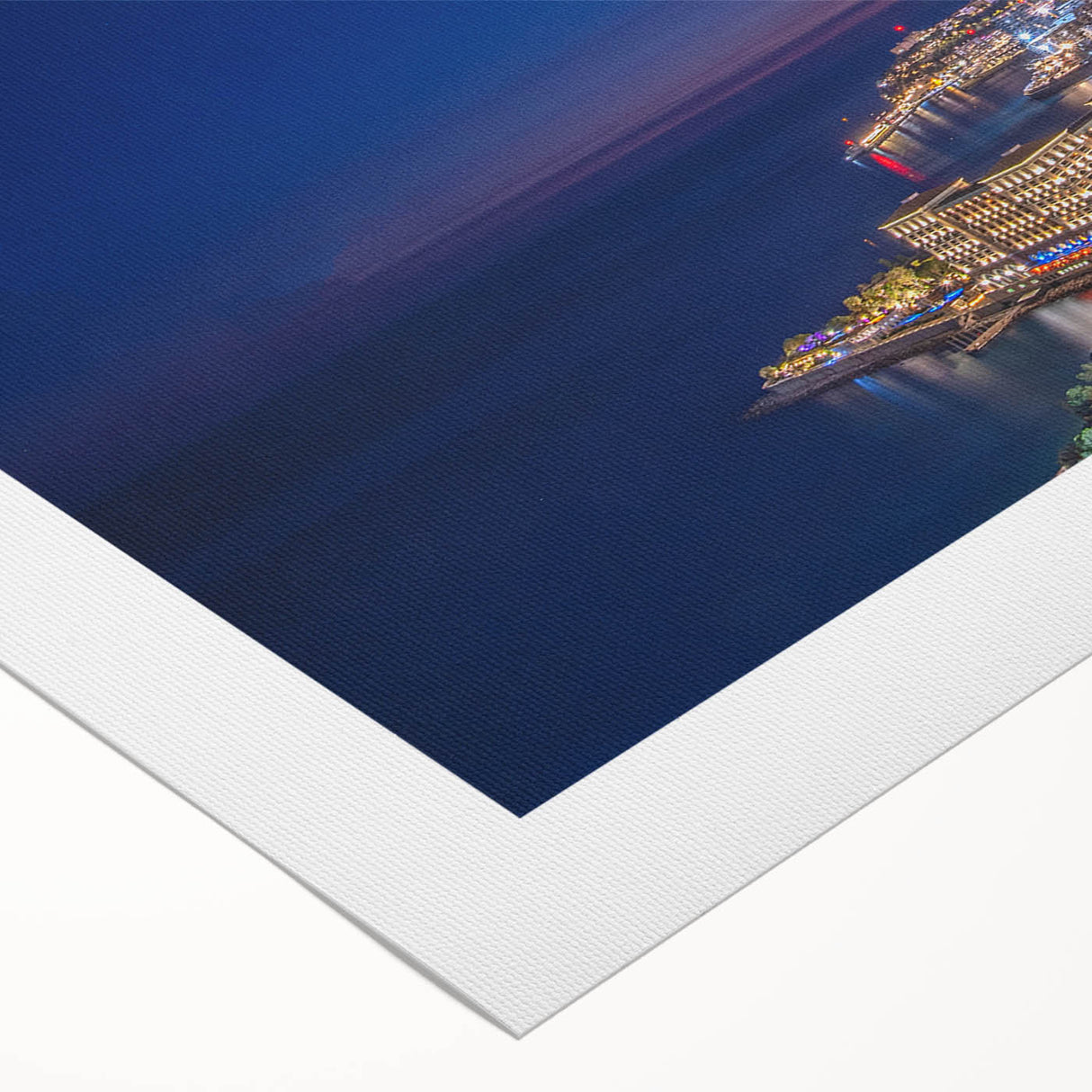 Art deco poster of Monaco scenery on rolled canvas, featuring pastel shades, ideal for dining room wall art.