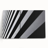Black and white large art print of Amsterdam scenery on stretched canvas, ideal for kitchen wall art.