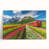 Black and white photograph of a European cityscape on stretched canvas, ideal for kitchen wall art.