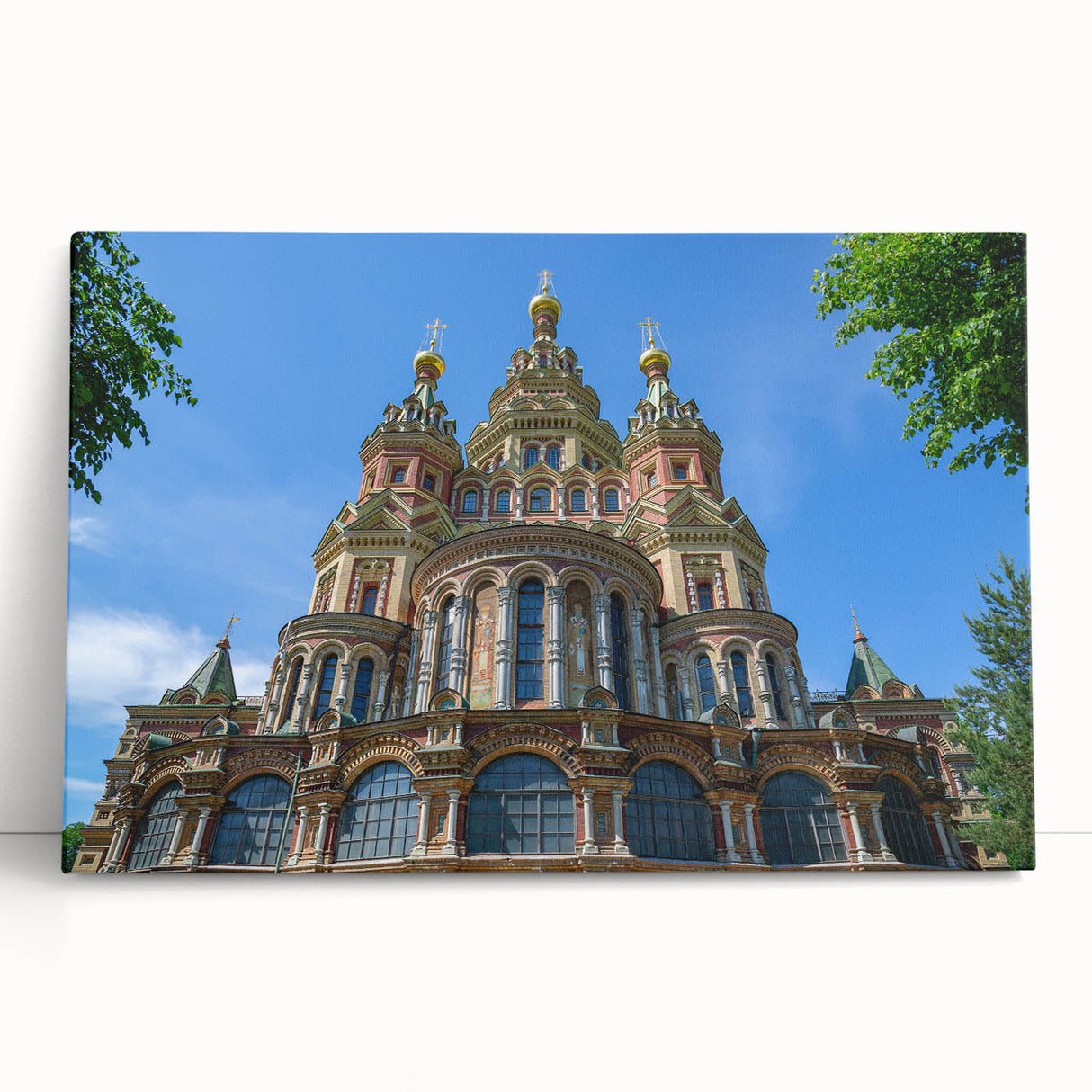Black and white stretched canvas of St. Petersburg scenery, ideal for kitchen wall art.