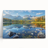 Black and white photo of a European cityscape on large stretched canvas, suitable for kitchen wall art.