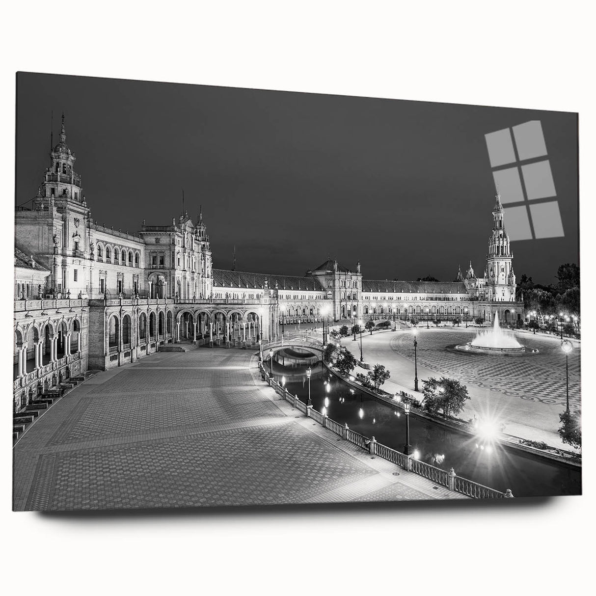 Acrylic print of a large abstract landscape of Andalucia, Spain, in muted earth tones, ideal for bedroom or dining room art.