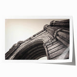 Rolled print of Barcelona scenery featuring vibrant floral motifs on canvas, ideal for art wall dining room.