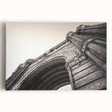 Black and white stretched canvas of Barcelona scenery, ideal for kitchen wall art or bedroom ambiance.