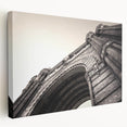 Large canvas print of a Barcelona cityscape in muted earth tones, ideal for kitchen wall art.
