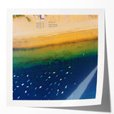 Rolled canvas print of a floral scene in soft pastel shades, ideal for art wall dining room.