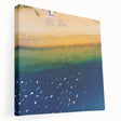 Large canvas print of a scenic European landscape, featuring vibrant green and blue tones, ideal for kitchen wall art.
