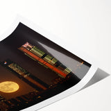 Extra large wall art of line art flowers in black and white, printed on rolled canvas, suitable for large living room spaces.