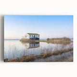 Black and white large canvas print of Valencia's urban landscape, suitable for kitchen wall art.