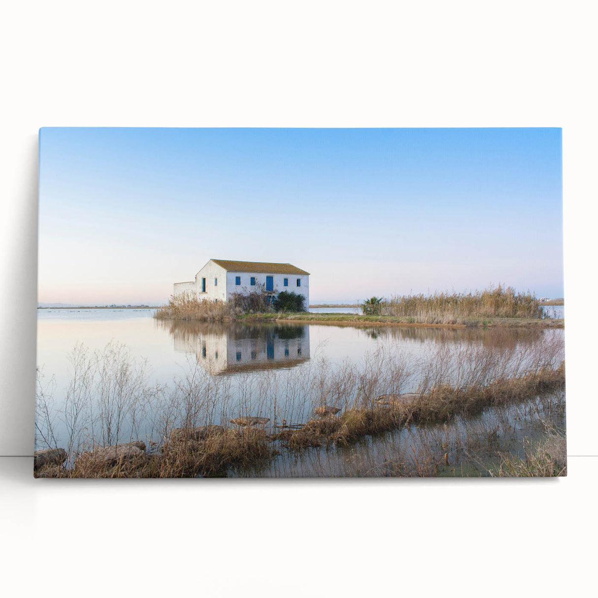 Black and white photo of Valencia scenery on large stretched canvas, suitable as kitchen wall art or bedroom decor.