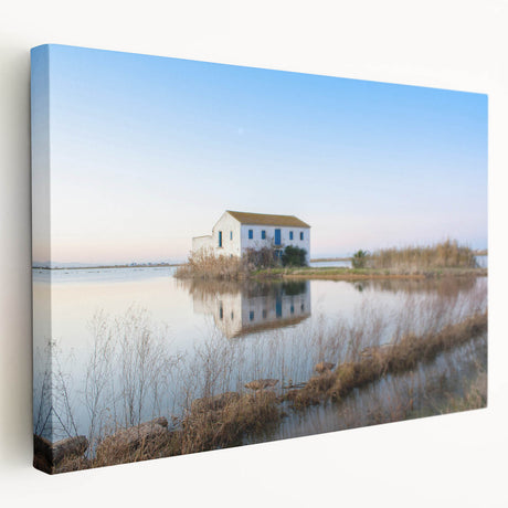 Large canvas print of Valencia scenery in natural and earthy tones, ideal for kitchen wall art.