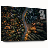 Large abstract depiction of a European scenery in Switzerland on acrylic glass, suitable for bedroom or dining room art.