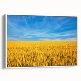Vintage poster art of a European scenery in colorful hues, framed canvas ideal for living room.