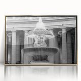 Large art print of the Vatican scenery in muted gold tones on a framed acrylic, ideal for modern art wall decor.