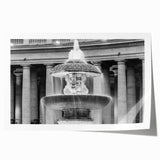 Extra large rolled print of the Vatican scenery with muted earth tones, ideal for art wall dining room.