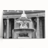 Black and white image of the Vatican on a large stretched canvas, suitable as kitchen wall art or for a bedroom.
