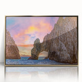 Framed acrylic print of Baja California scenery in muted earth tones, ideal for modern art wall decor.