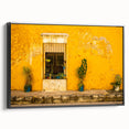 Black and white vintage poster art of Mexico City landscape on framed canvas, ideal for bedroom decor.
