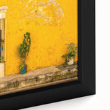Extra large framed canvas featuring a textured depiction of Mexico City in black with colorful art accents.