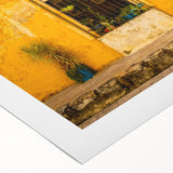 Art deco poster of Mexico City skyline in muted earth tones on rolled canvas, suitable for dining room wall art.