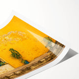 Extra large wall art featuring line art flowers in muted tones on a rolled print, ideal for large living room decor.