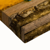 Large art of Mexico City landscape in black and white on stretched canvas, suitable for bedroom wall decor.