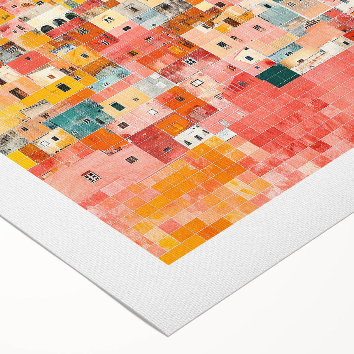 Art Deco poster of Guanajuato scenery in vibrant colors on rolled canvas, suitable for dining room wall art.