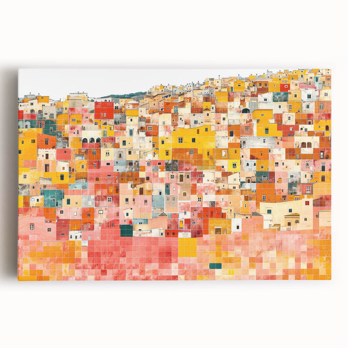 Black and white stretched canvas of Guanajuato, Mexico, ideal for kitchen wall art.