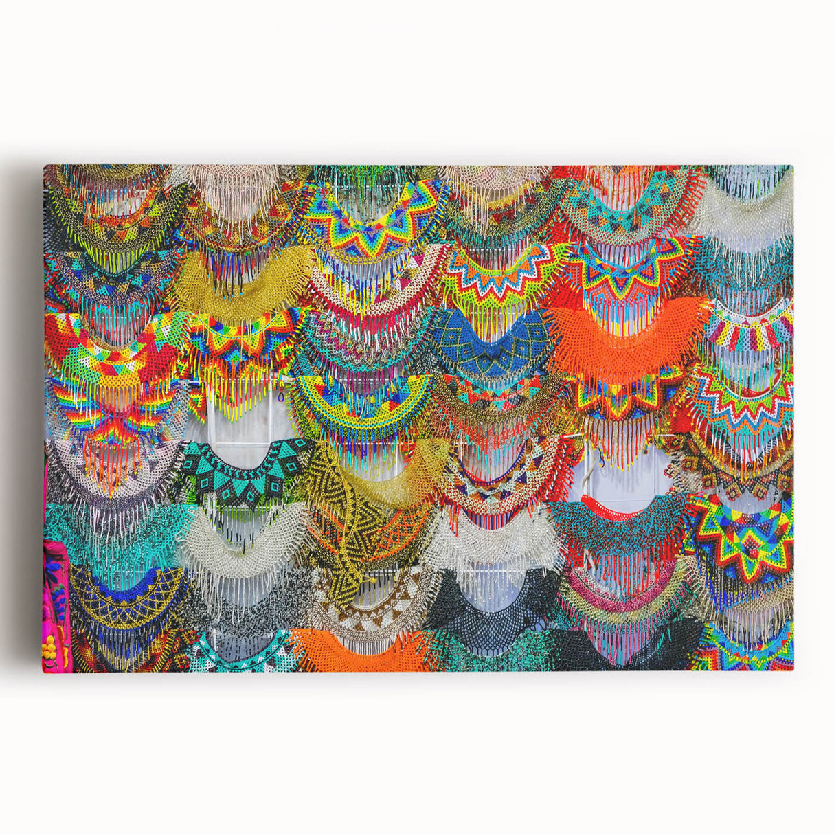 Black and white photograph of Oaxaca, Mexico scenery on stretched canvas, ideal for kitchen wall art.