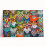 Black and white stretched canvas depicting a serene Oaxaca landscape, ideal for kitchen wall art or bedroom ambiance.