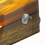 Large abstract wall art depicting a vibrant Mexican Quintana Roo scenery on acrylic glass, ideal for dining room ambiance.