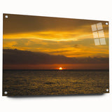 Acrylic print of a Quintana Roo, Mexico scenery in muted earth tones, ideal for bedroom or dining room wall art.