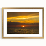 Extra large abstract art print of Quintana Roo scenery in gold frame with textured finish, ideal for living room decor.
