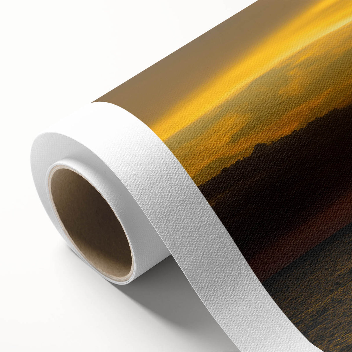 Art Deco style poster of Quintana Roo scenery in pastel shades on rolled canvas.