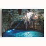 Black and white stretched canvas featuring a detailed view of Yucatan scenery, ideal for kitchen wall art.