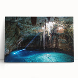 Black and white photo of Yucatan scenery on stretched canvas, ideal for kitchen wall art or bedroom ambiance.