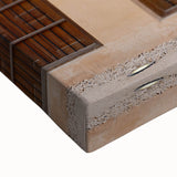 Black and white landscape art painting of Dubai's skyline on a large stretched canvas, ideal for bedroom decor.