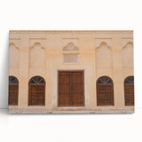 Black and white stretched canvas of Dubai skyline, ideal for kitchen wall art or bedroom ambiance.