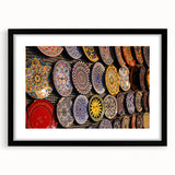 Abstract art print of Jerusalem in vibrant colors on a textured, extra large canvas, ideal for living room decor.