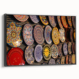 Black and white framed canvas of Jerusalem landscape, ideal for bedroom wall art in a vintage poster style.